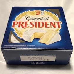 Camembert Président měkký zrající sýr s bílou plísní - nutriční (výživové) hodnoty, kalorie