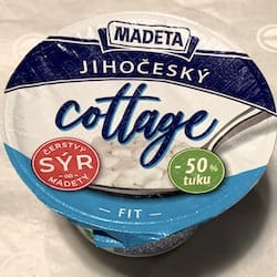 Cottage fit sýr jihočeský -50% tuku MADETA  - nutriční (výživové) hodnoty, kalorie