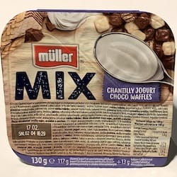 Chantilly Jogurt Choco Waffles MUELLER MIX - nutriční (výživové) hodnoty, kalorie