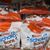 Náhled obrázku pro potravinu Kinder Schoko-Bons bonbony z mléčné čokolády s lískovými oříšky FERRERO 