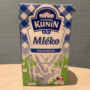 Náhled obrázku pro potravinu MLÉKÁRNA KUNÍN Mléko polotučné 1.5% trvanlivé UHT MLÉKÁRNA KUNÍN 