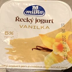 Náhled obrázku pro potravinu MILKO Řecký jogurt vanilka ...