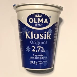 Bílý jogurt Klasik 2.7% tuku OLMA  - nutriční (výživové) hodnoty, kalorie