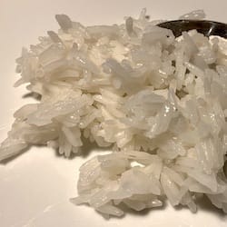Basmati rice boiled or cooked (values calculated from raw) - nutritional values, calories