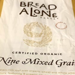 BREAD ALONE Certified Organic Nine Mixed Grain Bread - nutritional values, calories