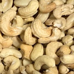 Cashews dry roasted with salt added - nutritional values, calories