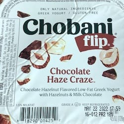 CHOBANI flip Chocolate Haze Craze - nutritional values, calories