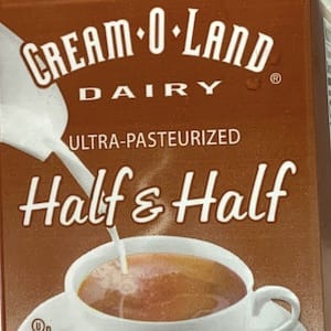 CREAM O LAND DAIRY Ultra-Pasteurized Half & Half - nutritional values, calories