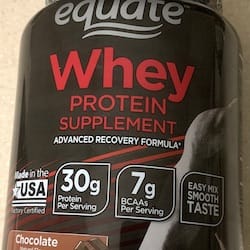 Equate Whey Protein Supplement Advanced Recovery Formula Chocolate  - nutritional values, calories