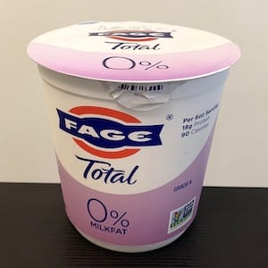 FAGE TOTAL 0% Nonfat Plain Greek Strained Yogurt - nutritional values, calories