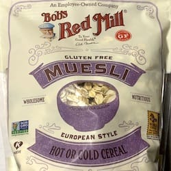 BOB'S RED MILL Gluten Free Muesli European Style Hot or Cold Cereal - nutritional values, calories