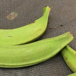 Raw green plantains - nutritional values, calories
