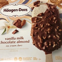 Thumbnail for food item HAAGEN-DAZS Vanilla Milk Chocolate Almond Ice Cream Bars THE HAAGEN-DAZS COMP. 