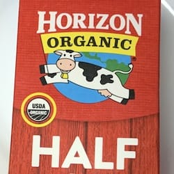 HORIZON ORGANIC Ultra-Pasteurized Half And Half - nutritional values, calories
