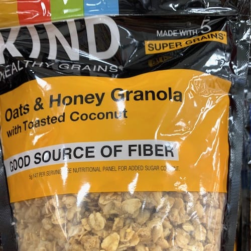 KIND Oats & Honey Healthy Grains Granola With Toasted Coconut - nutritional values, calories