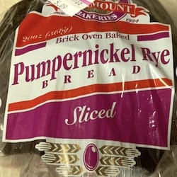 PARAMOUNT BAKERIES Brick Oven Baked Pumpernickel Rye Bread Sliced - nutritional values, calories
