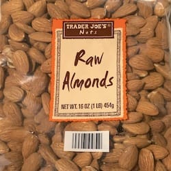 TRADER JOE'S Raw Almonds - nutritional values, calories