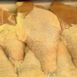 Thumbnail for food item Raw chicken drumsticks meat and skin broilers or fryers