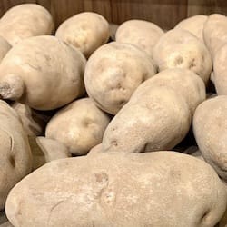 Raw russet potatoes flesh and skin - nutritional values, calories
