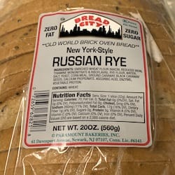 BREAD CITY New York-Style Russian Rye Bread - nutritional values, calories