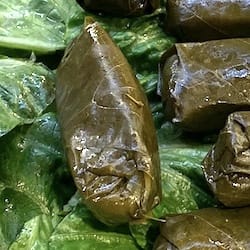 Grape leaves stuffed with rice - nutritional values, calories