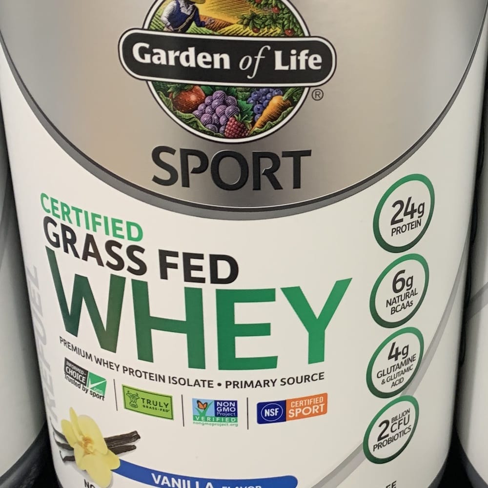 Thumbnail for food item GARDEN OF LIFE Certified Grass Fed Whey whey protein isolate supplement GARDEN OF LIFE LLC 