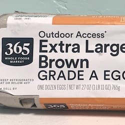 Thumbnail for food item 365 WHOLE FOODS MARKET Outdoor Access Extra Large Brown Grade A Eggs WHOLE FOODS INC. 
