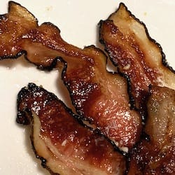 Náhled obrázku pro potravinu Vepřová slanina nasolená vařená a osmažená